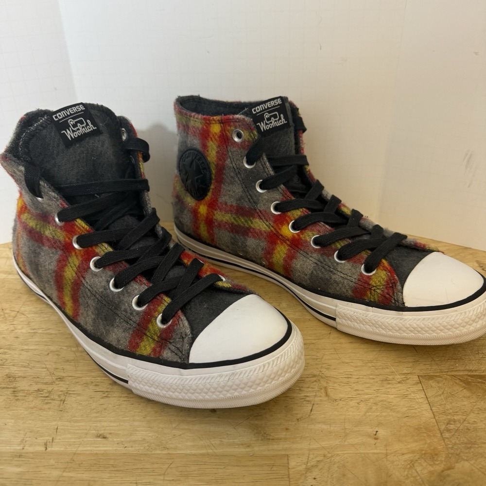 Converse X Woolrich Red & Yellow Plaid CT All Star Men's 10 Women's 12